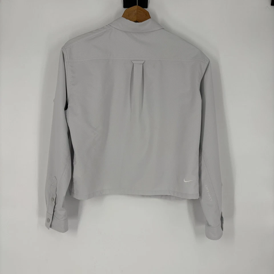 Camisa Nike ACG Dri-FIT Para Hombres Pequeña Gris Botón Frontal Devastación Trail Aire Libre Foto 2 de 4