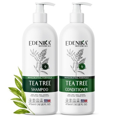 Edenika Tea Tree Shampoo & Conditioner Set - Invigorating & Nourishing Hair Care