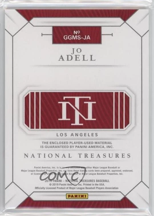 2019 Panini National Treasures Game Gear Material Sixes Holo Gold /25 Jo Adell - Image 2 of 2