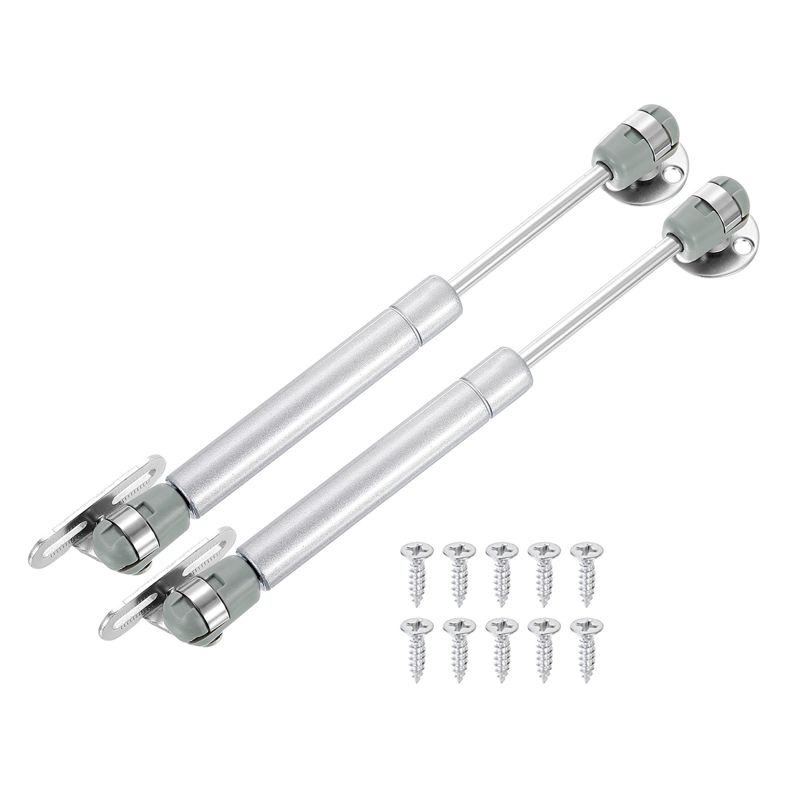 2Pcs Lid Support Hinges, 8 Inch 20N Gas Struts Folding Lid Stay Hinges, Silver