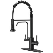 2-in-1 Commercial Kitchen Faucet with Drinking Water Faucet