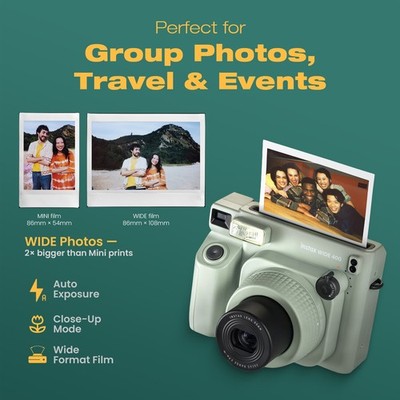 FUJIFILM instax WIDE 400 Instant Film Camera Bundle | eBay