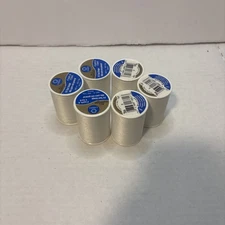 6 Spools  of Coats & Clark 230A-1 400 Yard  All Purpose Sewing Thread - White 