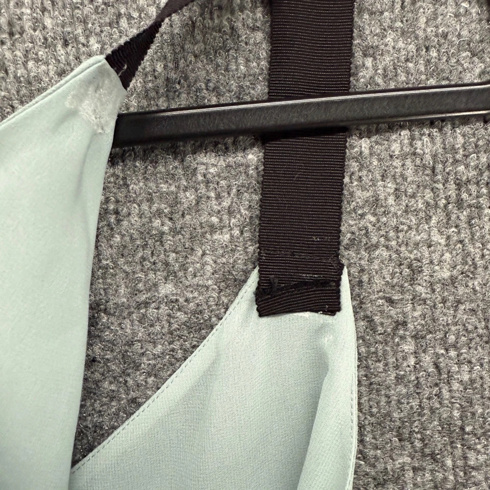 Top Banana Republic para mujer XL 100 % seda azul gris cuadrado informal en capas clásico Foto 4 de 4