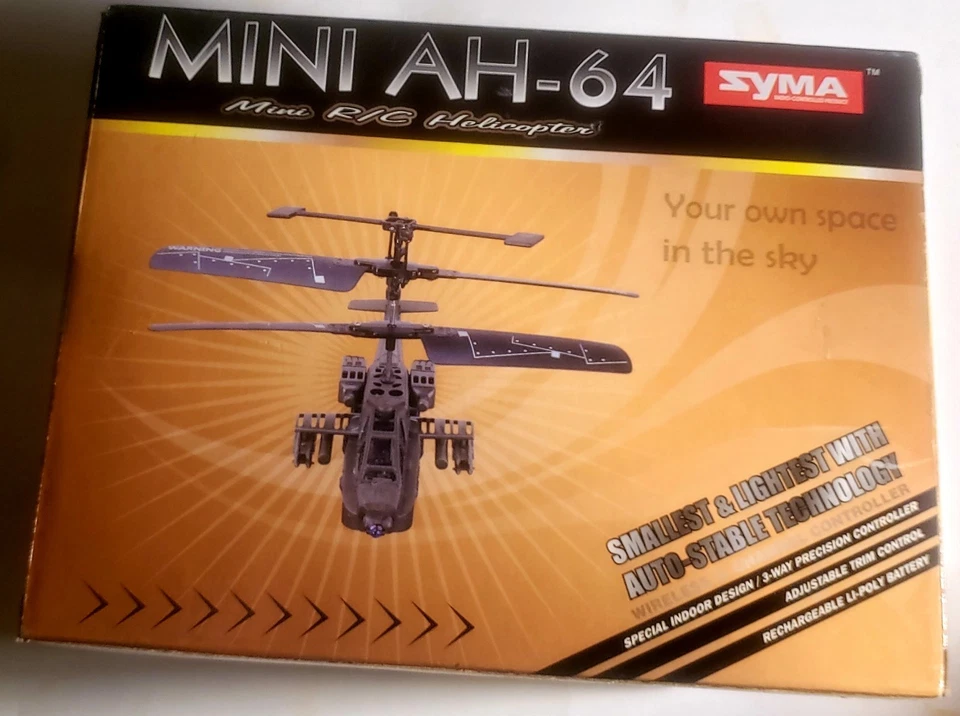 Syma Mini AH-64 Infrared Radio Controlled Helicopter Smallest Lightest Ages 8+ - Image 3 of 4