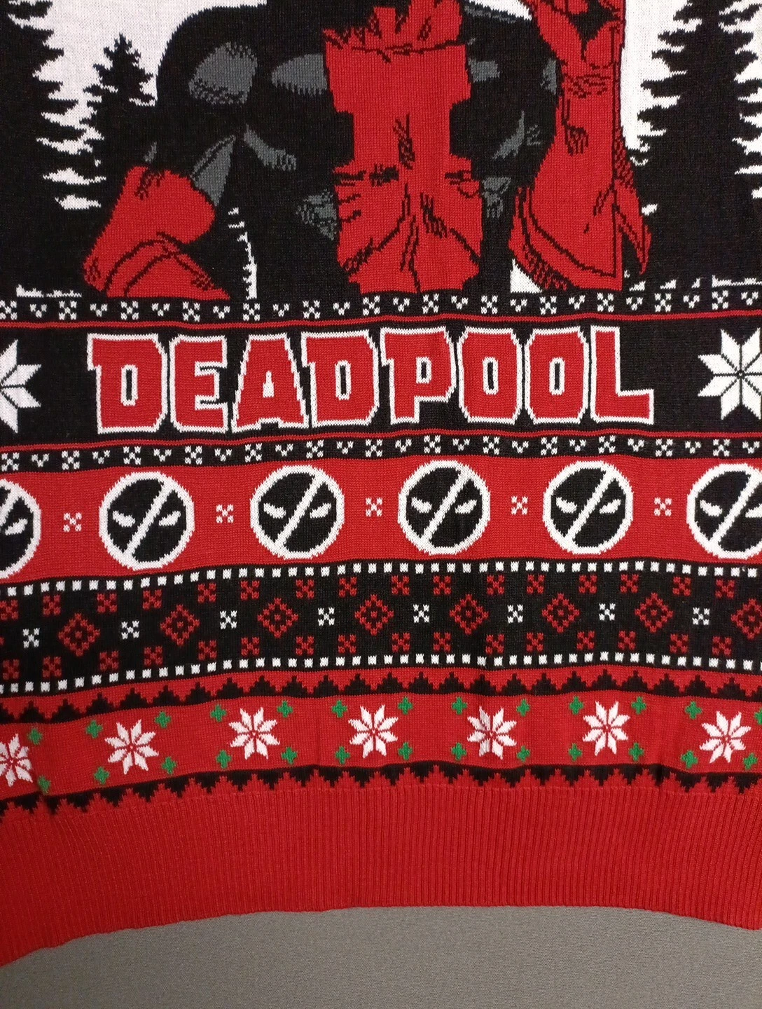 Marvel Deadpool Christmas Jumper Primark Naughty Ugly Xmas Sweater