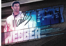 Mark Webber , świetna większa karta , oryginalnie podpisana