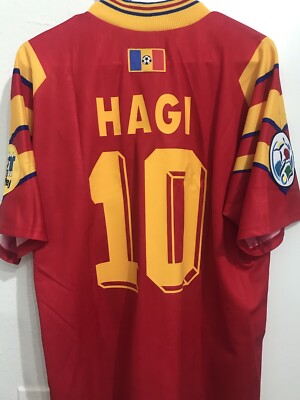 【美品】ハジ/ルーマニア代表/ホーム/EURO96モデル Romania Away Euro 96 Authentic Jersey Gheorghe Hagi | eBay