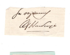 General Arthur Hardinge (1828-1892) Signed Clip / Autographed Governor Gibraltar