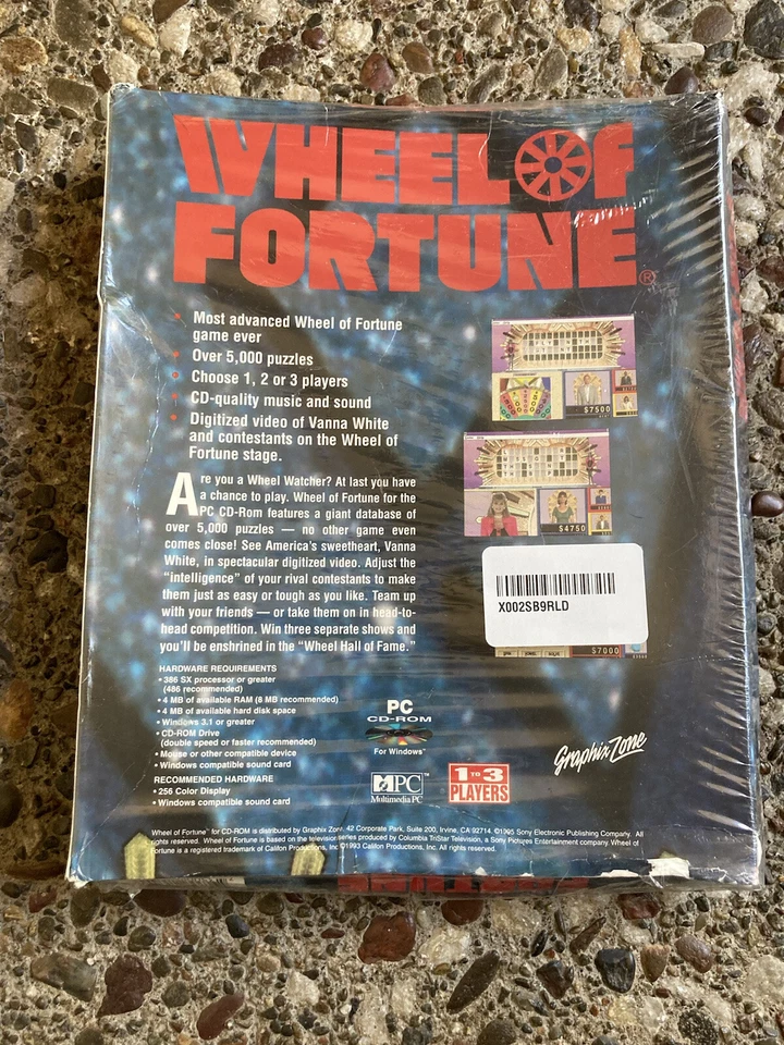 Vintage PC 1993 Wheel of Fortune Big Box PC Game Windows 3.1 - Image 3 of 3