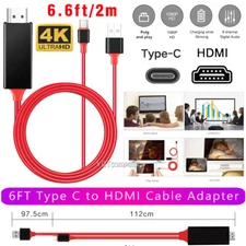 USB-C Type C to HDMI USB A HD TV Cable Adapter For Samsung Galaxy Note 10/10+ 5G