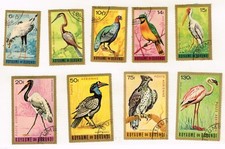 Burundi African Fauna Birds stamps set 1963 Airmail