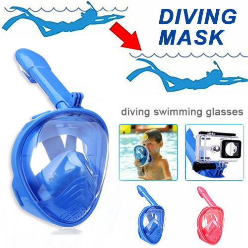 Kids Snorkel Full Face Mask Panoramic Snorkeling with Camera Holder AU - Picture 1 of 11