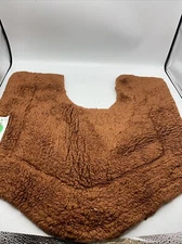 Waterford Quick Dry 20X20 Inch Bath Toilet Rug Brown 100% Cotton
