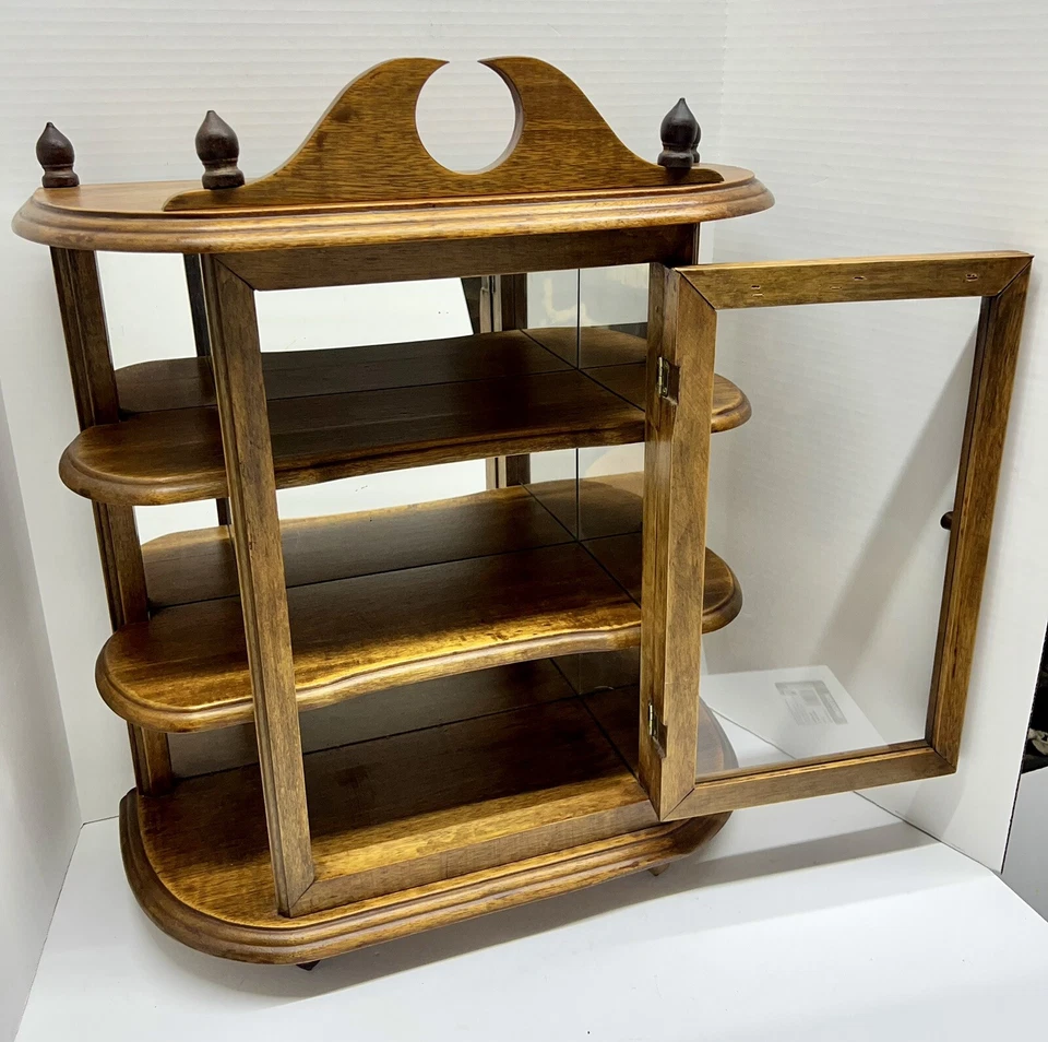 GRAN vitrina de curiosidades de pared o mesa con respaldo espejado y lados de vidrio Foto 3 de 4