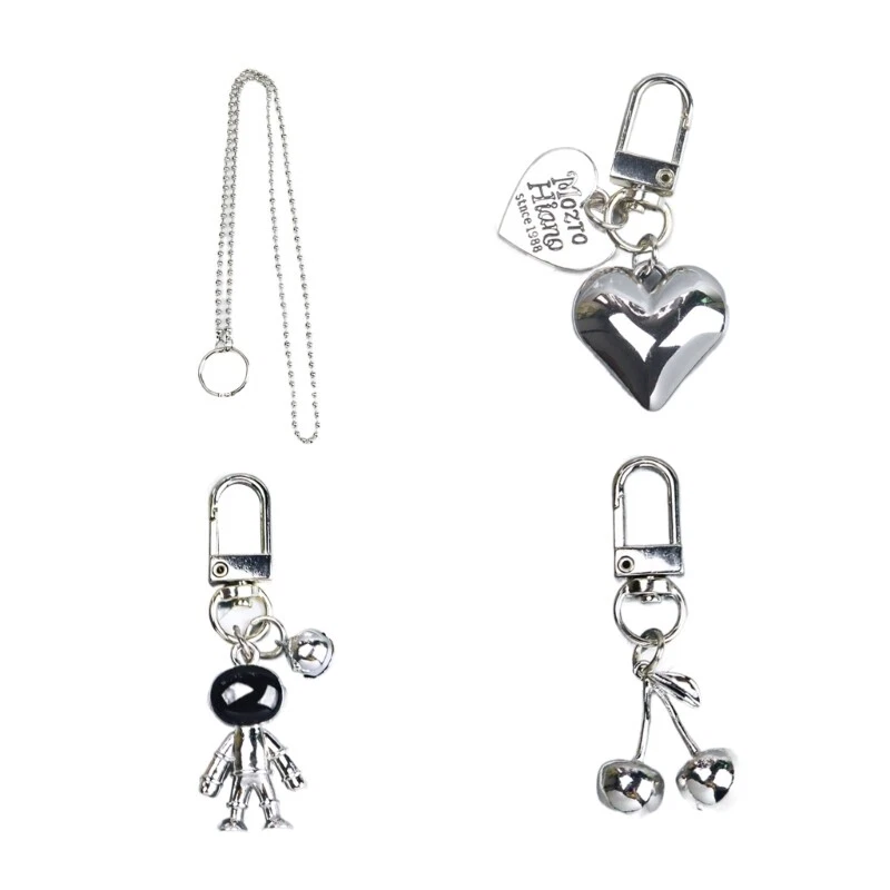 Love Heart Cherry Spaceman Pendant Charm Handmade keyrings