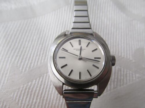 Vintage Womens IWC International Watch Co Stainless Steel Manual Wristwatch Fish - Picture 2 of 5