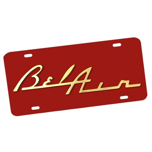 1950's Bel Air Exterior Colors Classic Car Design Aluminum License Plate - 第 1/16 張圖片
