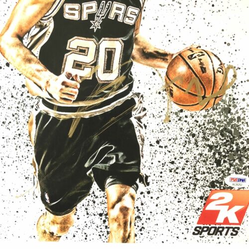 Manu Ginobili signed 12x18 photo PSA/DNA San Antonio Spurs Autographed - Picture 2 of 3