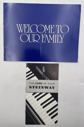 STEINWAY PIANO Owners Manual Booklet Care Of Steinway Welcome To Our Family
