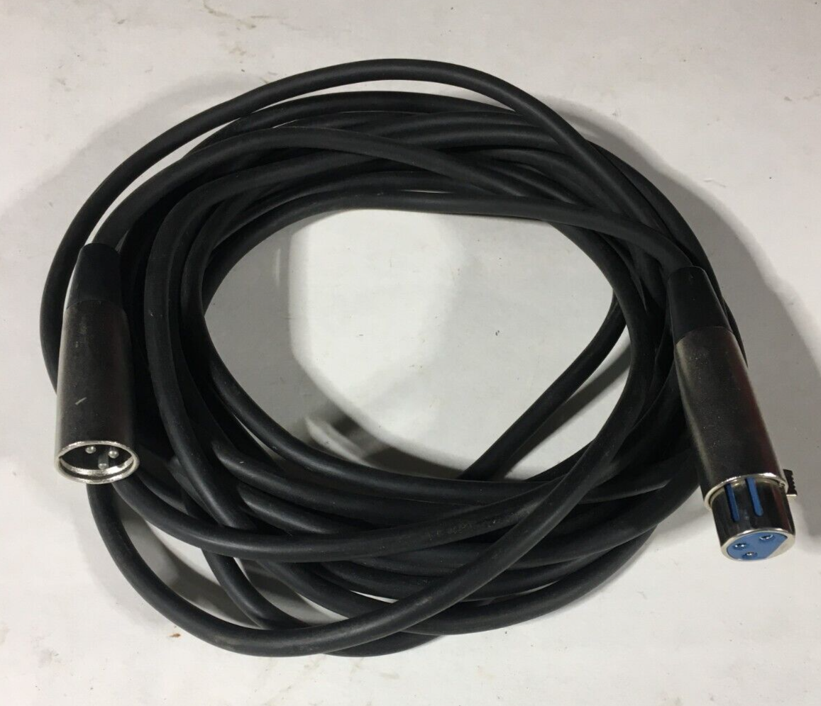 Microphone Cable 20 foot length XLR male to XLR female steel connectors-image