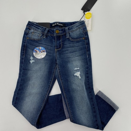Blue Dark Wash Girlfriend Kids Jeans 