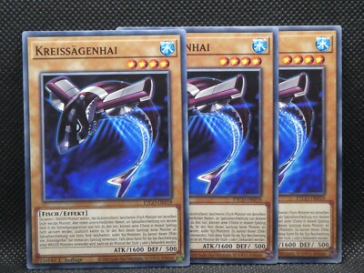 Yugioh Playset 3x Kreissägenhai ETCO DE019/ Common/ Near Mint/ Deutsch/ 1. ED
