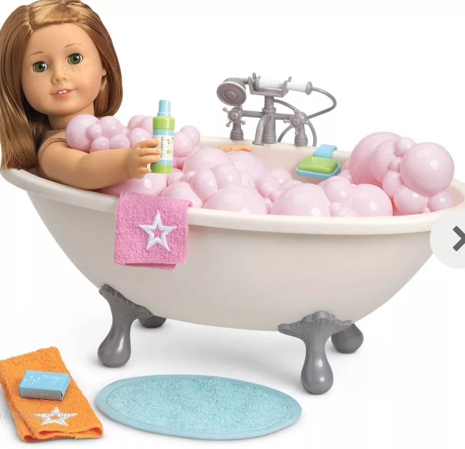 American girl on sale bathtub with bubbles