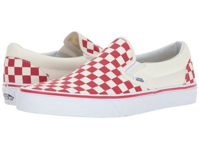 vans slip on racing red