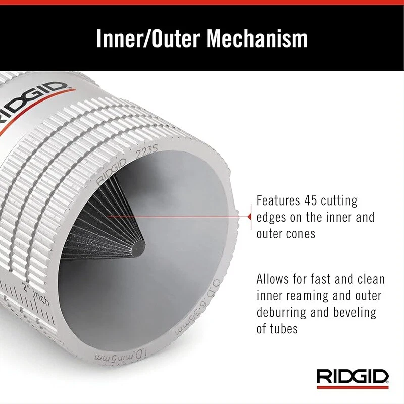 Herramienta escariadora de tubos de cobre de 1/4 a 1-1/4 pulgadas desbarbado interior exterior corte nuevo Foto 4 de 4