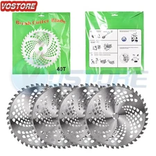 4 Pack 10" x 40T Carbide Tip Brush Blades fits for Cutter Trimmer Weed Eater