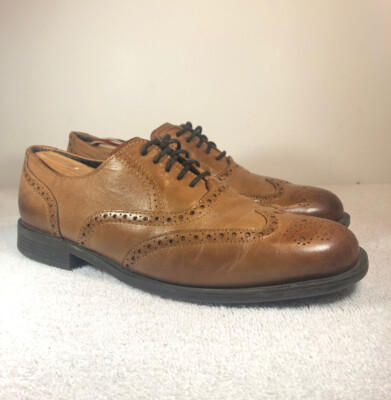 Cole Haan Mens C25805 Wing Tip Ox Oxford British Tan Size 8 