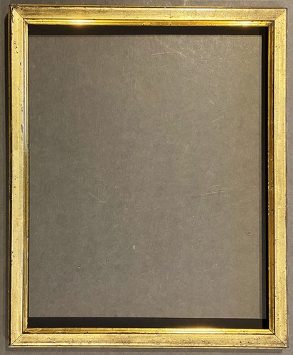 large vintage Napoleon Empire era 15 x 18 1/2 pale gold leaf wood frame c 1810