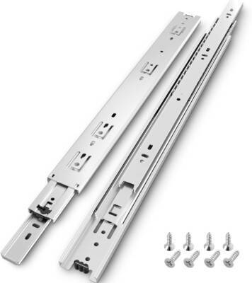 1 Paar 16'' Schubladenführungen Schrank Schubladenschienen 400mm 45kg Tragkraft schwer