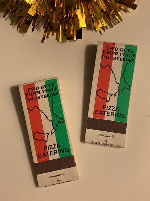 Palos Verdes (CA) ~ Two Guys From Italy Pizza Catering ~ Vintage Matchbooks ~