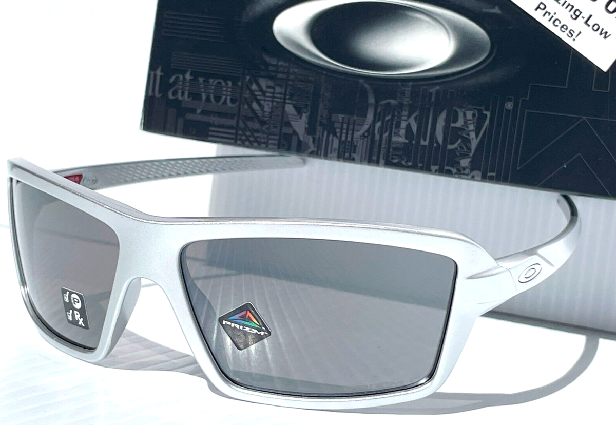 NEW Oakley CABLES X-Silver POLARIZED PRIZM Black Lens Sunglass