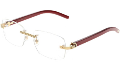 CARTIER GOLD-BURGUNDY 56MM-145MM UNISEX EYEWEAR CT0286O-004