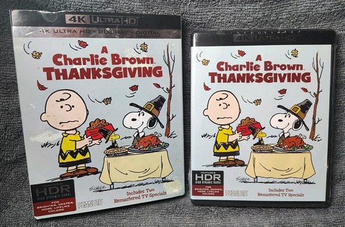 A Charlie Brown Thanksgiving Bonus Peanuts TV Blu-ray 4k Ultra HD DVD & Slipcase