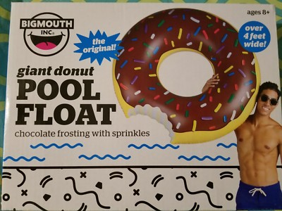 BigMouth Inc Giant Chocolate Frosted w/ Sprinkles Donut Pool Float - 4 feet NEW 