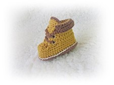 Botas de Trabajo Bebé Crochet, Regalo Recién Nacido, Bebé Niño, Niña Zapatos