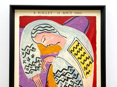 MATISSE litgraphies EAUX FORTESギャラリーポスター HENRI MATISSE RARE 1960 MOURLOT LITHO PRINT FRAMED EXHBT POSTER