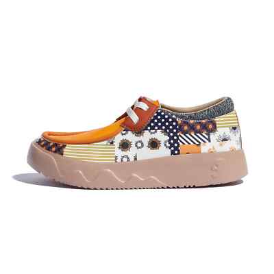 Geometric Floral Summer Sunset Slip On