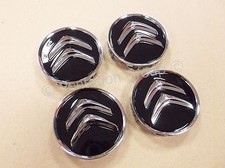 Genuine Citroen C2 C3 C4 C5 C8 DS3 Picasso Black Alloy Wheel Centre Caps x4