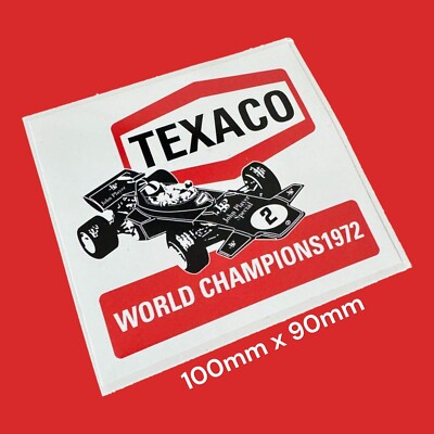 Texaco 1972 World Championship Racing Vintage Classic Vinyl Sticker Rallye Rennen