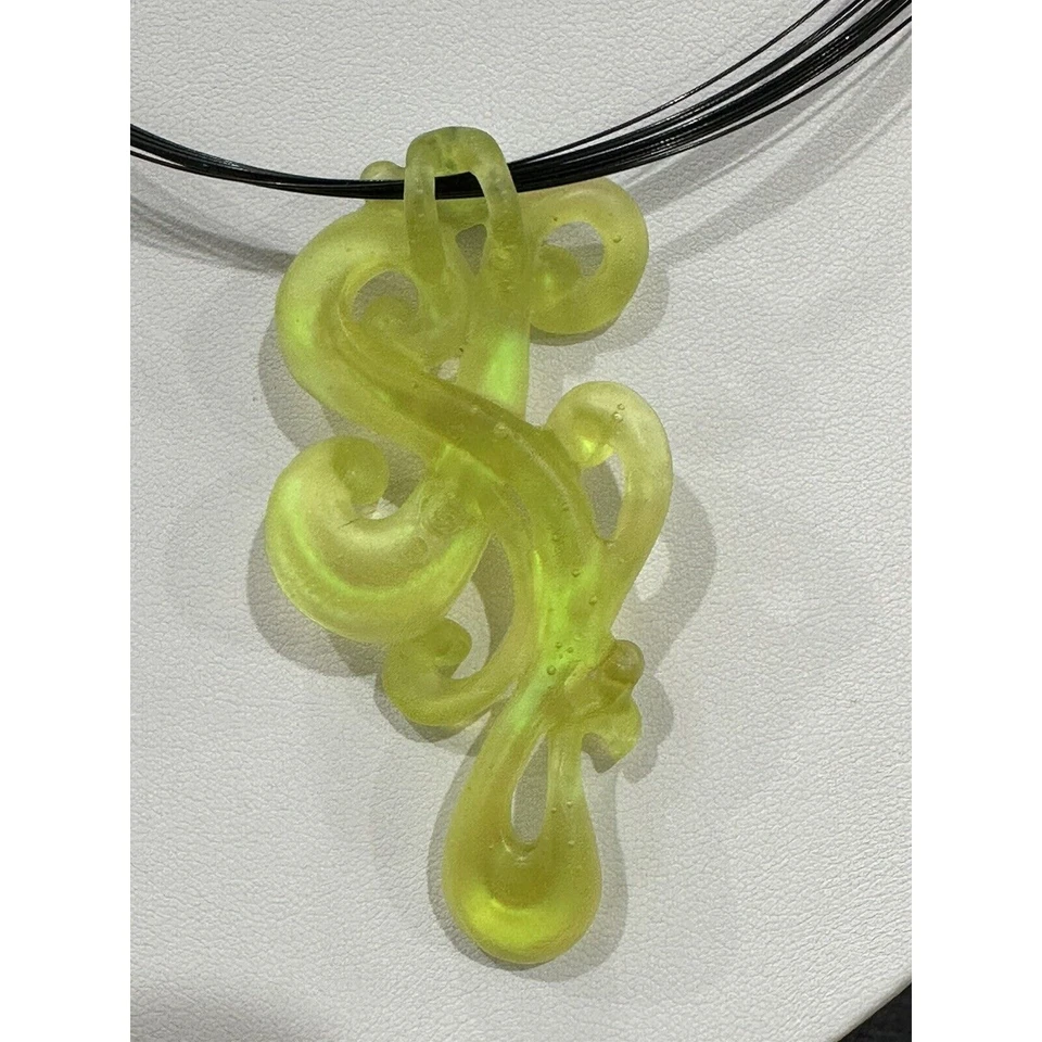 Happiness Paté De Verre Colgante de Vidrio Perla Rubíes Set 14K por Gregory Burgard LE Foto 4 de 4