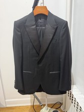 BRAND NEW 36R Dino Filarte black worsted wool tuxedo