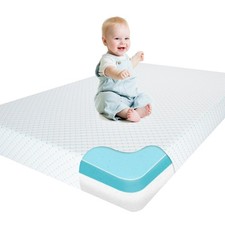 4 Inch Mini Crib Mattress 38x24 Dual Sided Memory Foam Portable voomf 38x24X4