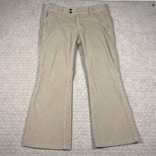 VINTAGE Gap Corduroy Pants Womens 12 Lgt Brown Long And Lean Low Rise Flared Y2K
