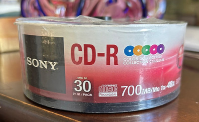 Sony 30-Pack Blank Music CD-R Audio 700Mb Media Disc. Minor pkg damage