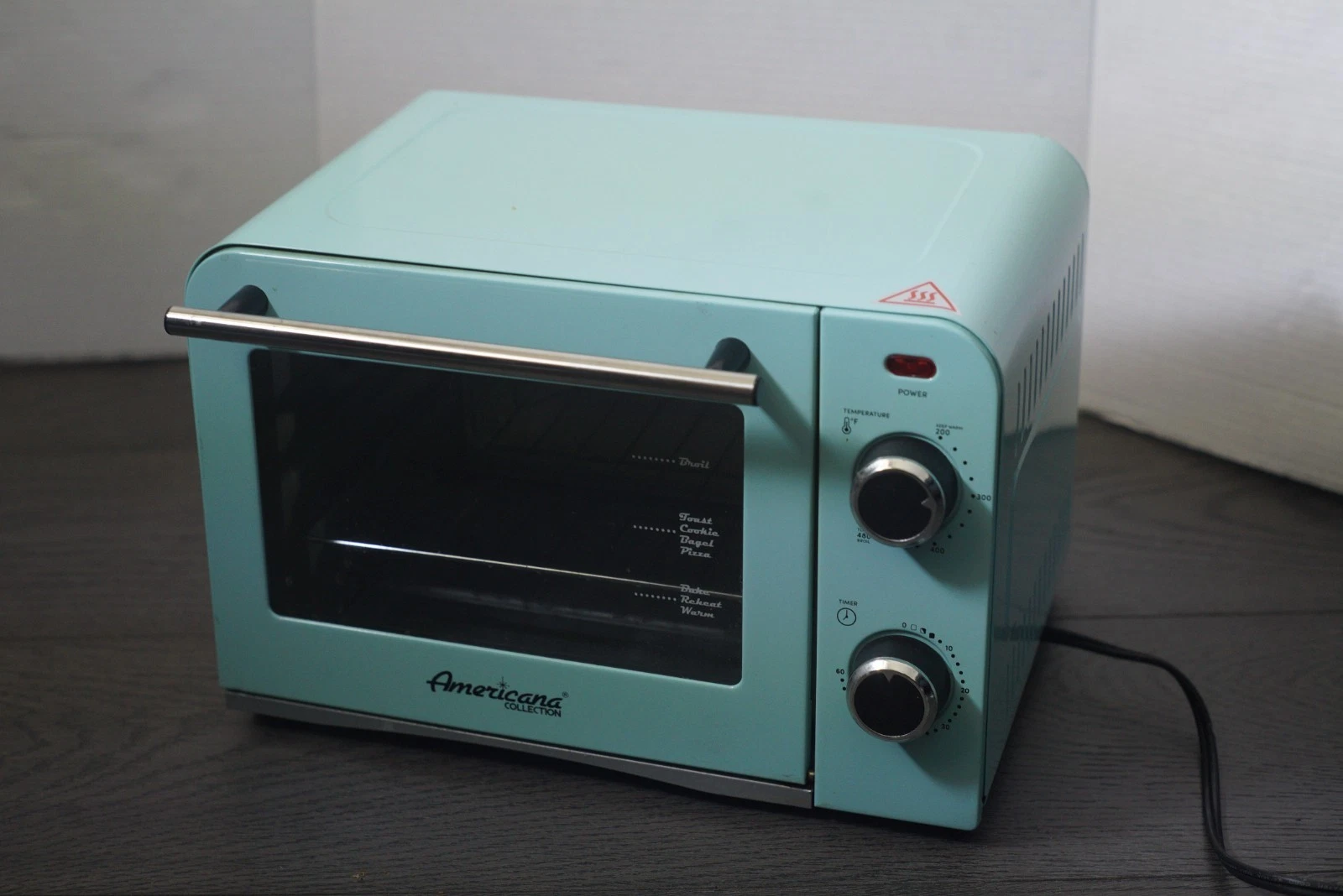 Vintage Americana Collection Toaster Oven Blue Retro Countertop ETO1200BL 1200W